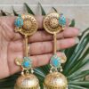 Gold Plated Jhumka Earring traditional ethnic bell design jewelry