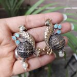 Bulk 94 Ethnic Two Tone Peacock Earring with Amazing Traditional Design Jewelry - "MInt"