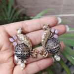 Bulk 88 Ethnic Two Tone Peacock Earring with Amazing Traditional Design Jewelry - ''BabyPink''