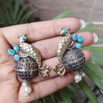 Ethnic Two Tone Peacock Earring with Amazing Traditional Design Jewelry