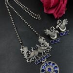 Bulk 38 Premium Attractive Peacock Necklace Set for Royal Traditional Party Wear Style - Blue