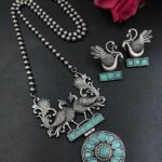 Bulk 44 Premium Attractive Peacock Necklace Set for Royal Traditional Party Wear Style - "MInt"