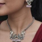Premium  Attractive Peacock Necklace Set for Royal Traditional Party Wear Style