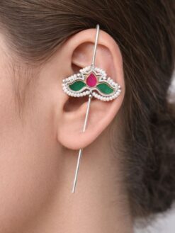 Handmade Lotus Earcuff stylish brass lotus design ear cuff jewelry for girls