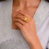 Antique Moksh Ring premium brass jewelry stylish design