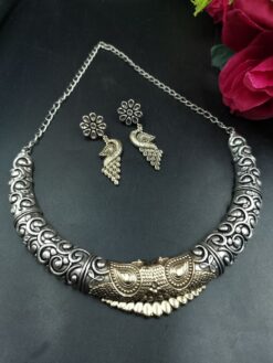 Peacock Hasli Necklace stylish brass jewelry design