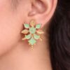 Handmade Floral Earring stylish brass jewelry design