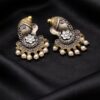 Two Tone Ganesh Studs stylish brass jewelry design