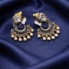 Two Tone Ganesh Studs stylish brass jewelry design