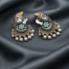Two Tone Ganesh Studs stylish brass jewelry design