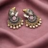 Two Tone Ganesh Studs stylish brass jewelry design