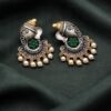 Two Tone Ganesh Studs stylish brass jewelry design