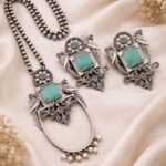 Peacock Necklace Set Traditional Design for Attractive Party Wear Look - "MInt"