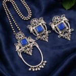 Peacock Necklace Set Traditional Design for Attractive Party Wear Look - Blue