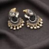 Two Tone Ganesh Studs stylish brass jewelry design