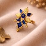 Meenakari Floral Ring Gorgeous Handcrafted Design for Traditional Look - Blue