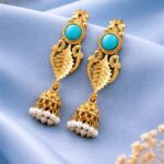 Designer Gold Plated Earring Premium Style for Gorgeous Party Wear Look - "Aqua"
