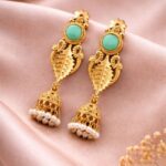 Designer Gold Plated Earring Premium Style for Gorgeous Party Wear Look - "MInt"