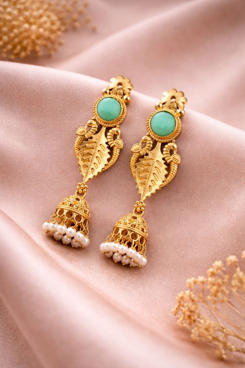 Designer Gold Plated Earring Premium Style for Gorgeous Party Wear Look 8 Designer Gold Plated Earring stylish brass jewelry design