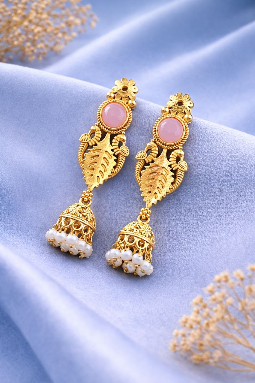 Designer Gold Plated Earring Premium Style for Gorgeous Party Wear Look 9 Designer Gold Plated Earring stylish brass jewelry design