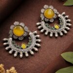 Antique Silver Earring Vintage Style for Beautiful Pearl work Detailing