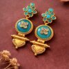 Ethnic Gold Plated Earring stylish brass jewelry design
