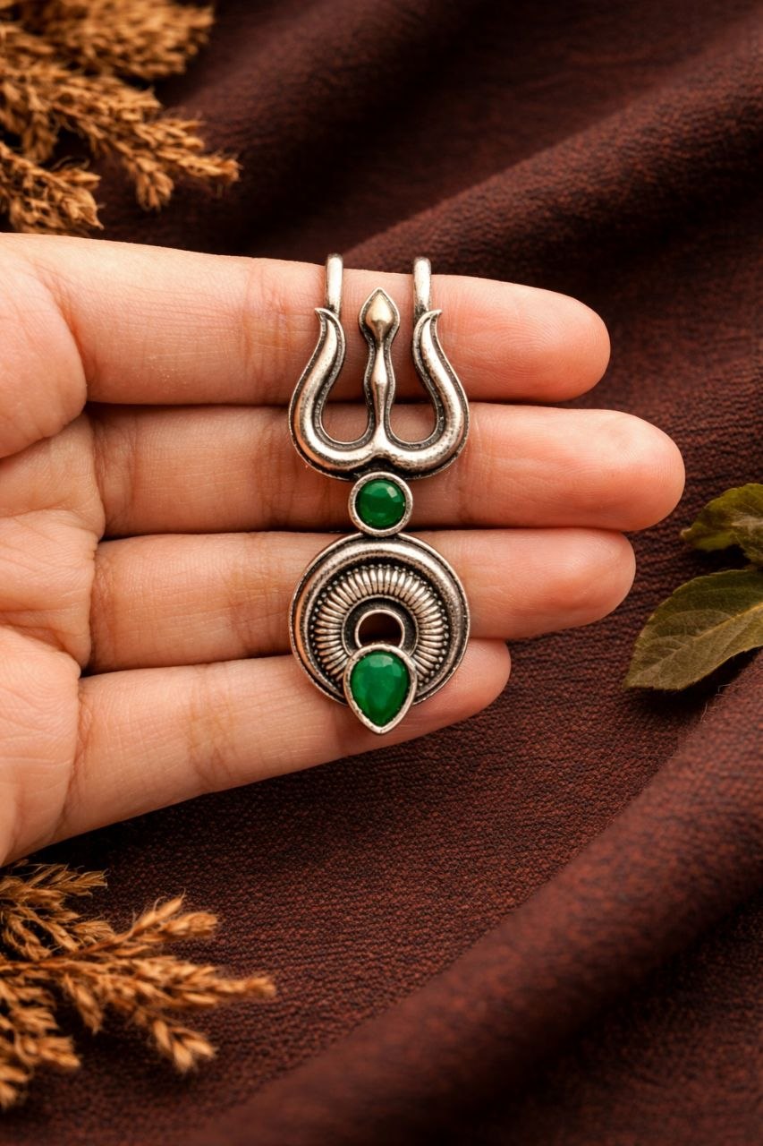 Oxidized Trishul Hairpin Unique Divine Design Jewelry For Women 4 Oxidized Trishul Hairpin stylish brass jewelry design