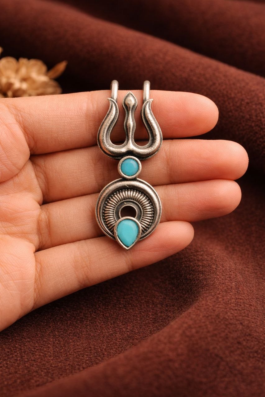 Oxidized Trishul Hairpin Unique Divine Design Jewelry For Women 2 Oxidized Trishul Hairpin stylish brass jewelry design
