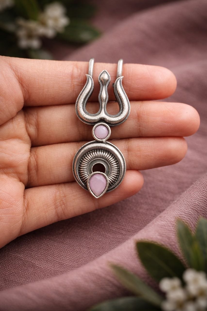 Oxidized Trishul Hairpin Unique Divine Design Jewelry For Women 1 Oxidized Trishul Hairpin stylish brass jewelry design