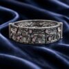 Oxidized Elephant Bangle Design with Premium Finishing Stone Work Detailing 11 Oxidized Elephant Bangle stylish brass jewelry design