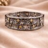 Oxidized Elephant Bangle Design with Premium Finishing Stone Work Detailing 10 Oxidized Elephant Bangle stylish brass jewelry design