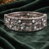 Oxidized Elephant Bangle Design with Premium Finishing Stone Work Detailing 16 Oxidized Elephant Bangle stylish brass jewelry design