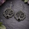 Oxidized Tree Earring stylish brass jewelry design
