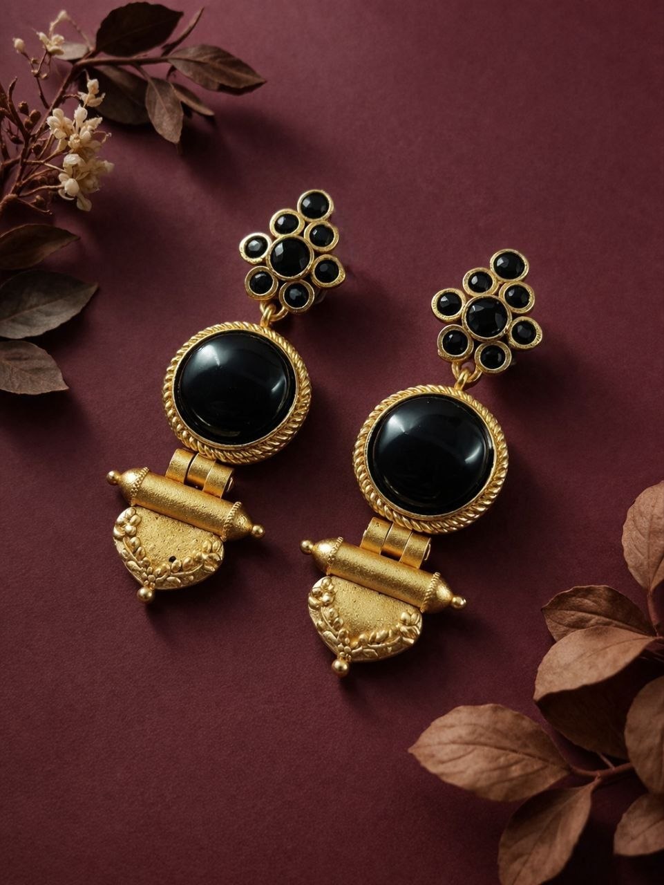 Royal Gold Plated Earring Traditional Design with Lightweight Jewelry For Women 9 Royal Gold Plated Earring stylish brass jewelry design