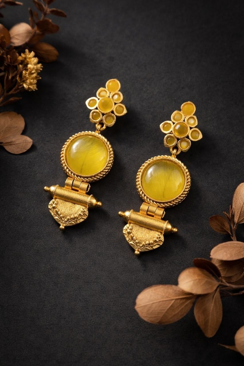 Royal Gold Plated Earring Traditional Design with Lightweight Jewelry For Women 8 Royal Gold Plated Earring stylish brass jewelry design