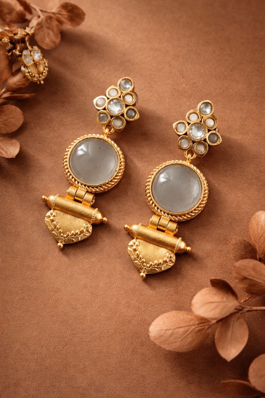 Royal Gold Plated Earring Traditional Design with Lightweight Jewelry For Women 5 Royal Gold Plated Earring stylish brass jewelry design