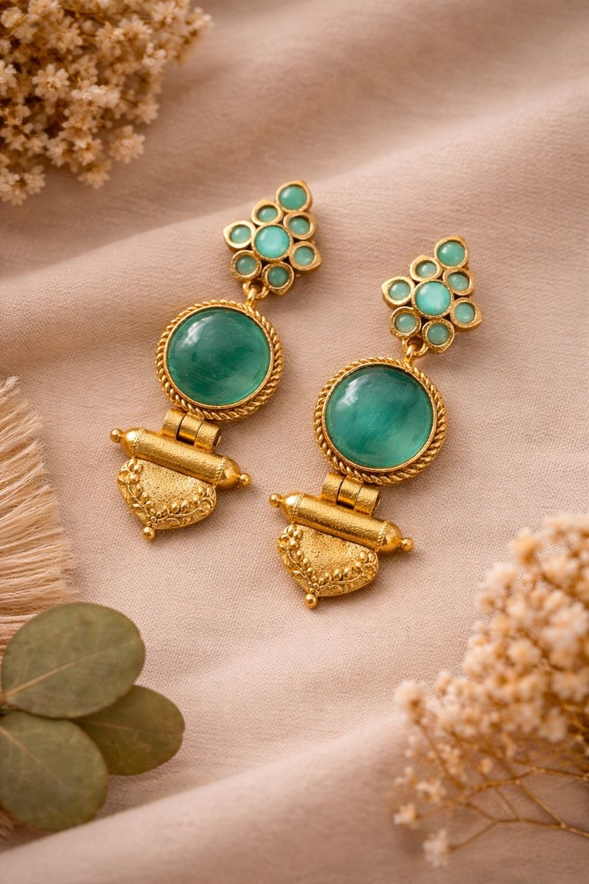 Royal Gold Plated Earring Traditional Design with Lightweight Jewelry For Women 3 Royal Gold Plated Earring stylish brass jewelry design