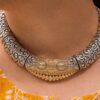 Peacock Hasli Necklace stylish brass jewelry design