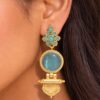 Royal Gold Plated Earring stylish brass jewelry design
