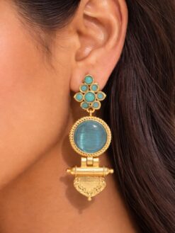 Royal Gold Plated Earring stylish brass jewelry design