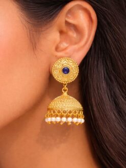 Gold Plated Jhumka stylish brass jewelry design