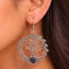 Oxidized Tree Earring stylish brass jewelry design