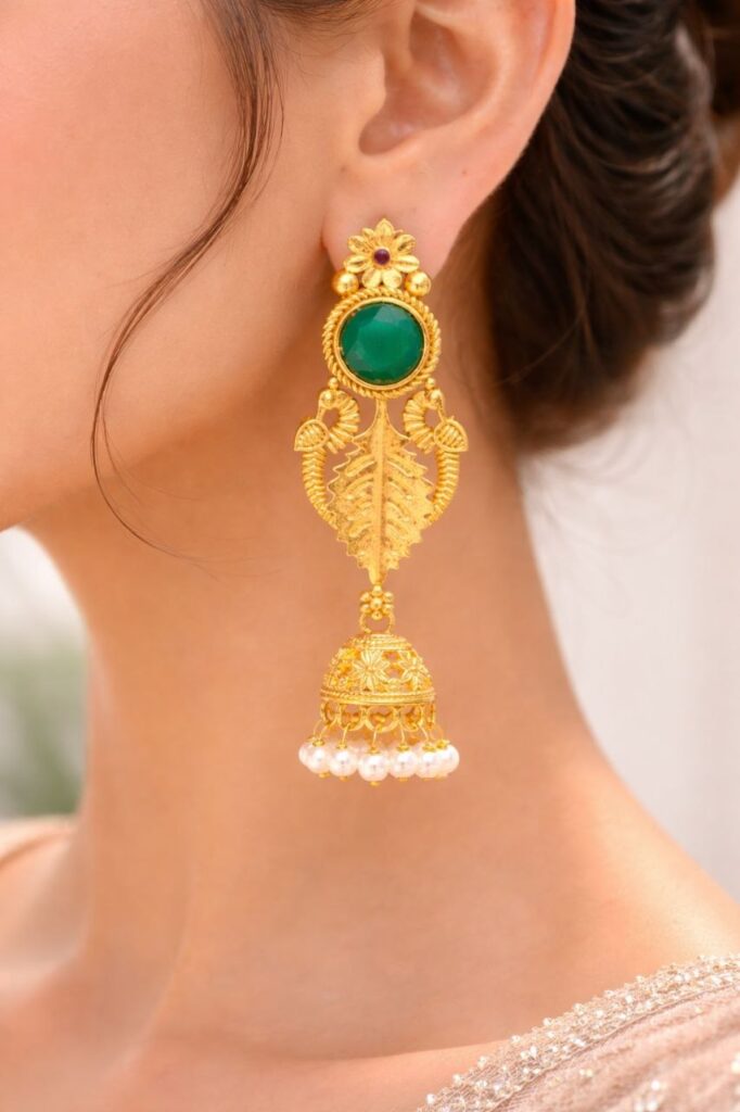Designer Gold Plated Earring Premium Style for Gorgeous Party Wear Look