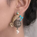 Ethnic Two Tone Peacock Earring with Amazing Traditional Design Jewelry