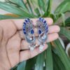 Elegant oxidized peacock earring traditional brass jewelry for women