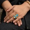 Meenakari Floral Ring Gorgeous Handcrafted Design for Traditional Look 20 _Meenakari Floral Ring stylish brass jewelry design