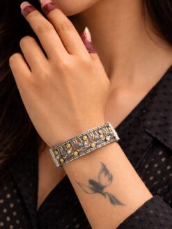 Oxidized Elephant Bangle stylish brass jewelry design