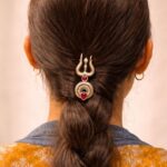 Oxidized Trishul Hairpin Unique Divine Design Jewelry For Women