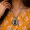 Peacock Necklace Set stylish brass jewelry design