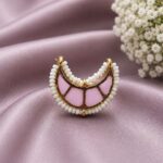 Bulk 72 Meenakari Moon Ring Elegant Stunning Traditional Design for Graceful Women - "Baby Pink"